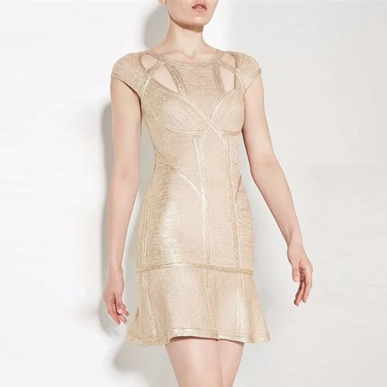bronze cocktail dress