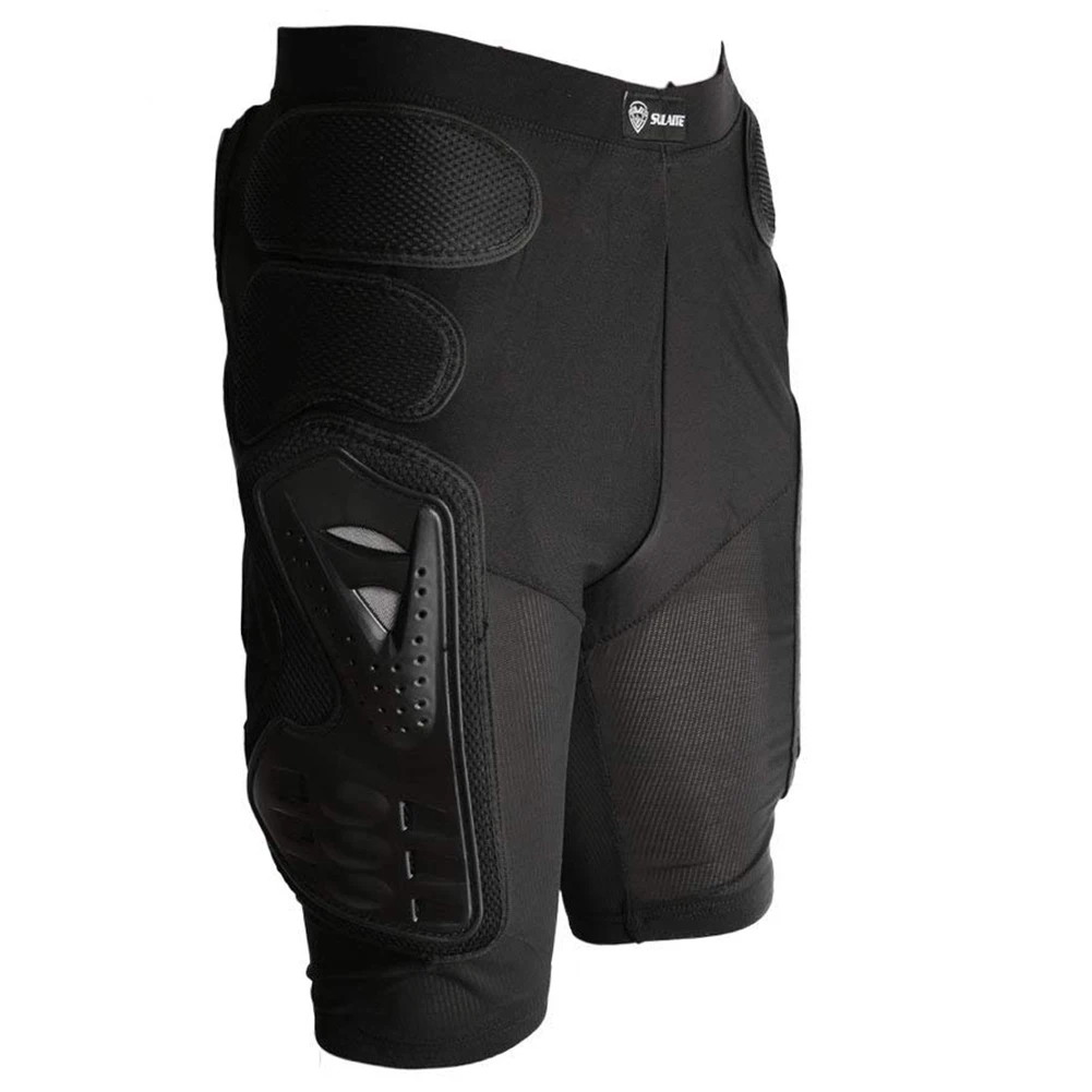 

SULAITE Protective Padded Bike Motorcycle Pants Hip Protection Armor Bib Shorts Black-MUSIC