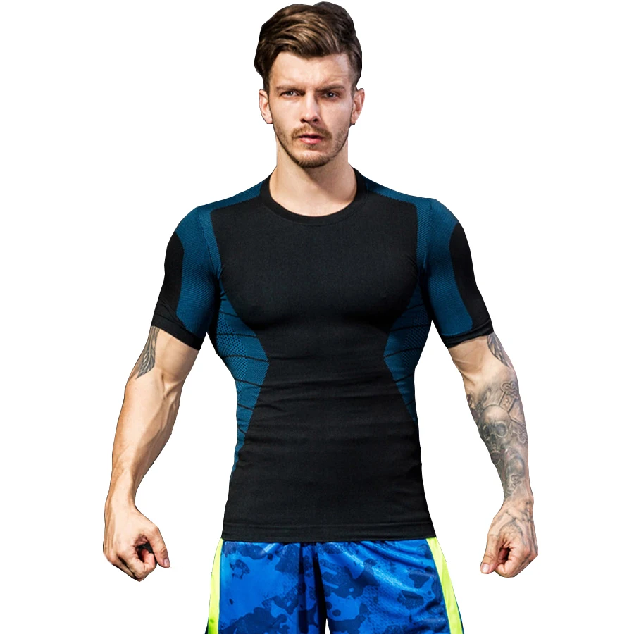 

Men's Tops Tees 2018 Summer Compression New Fashion Trends Crossfit Short Sleeve T-shirt Men Bodybuilding Fitness Elastics Shirt