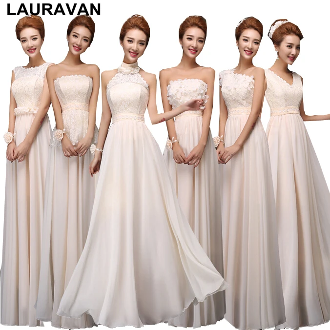 champagne colored bridesmaids dresses