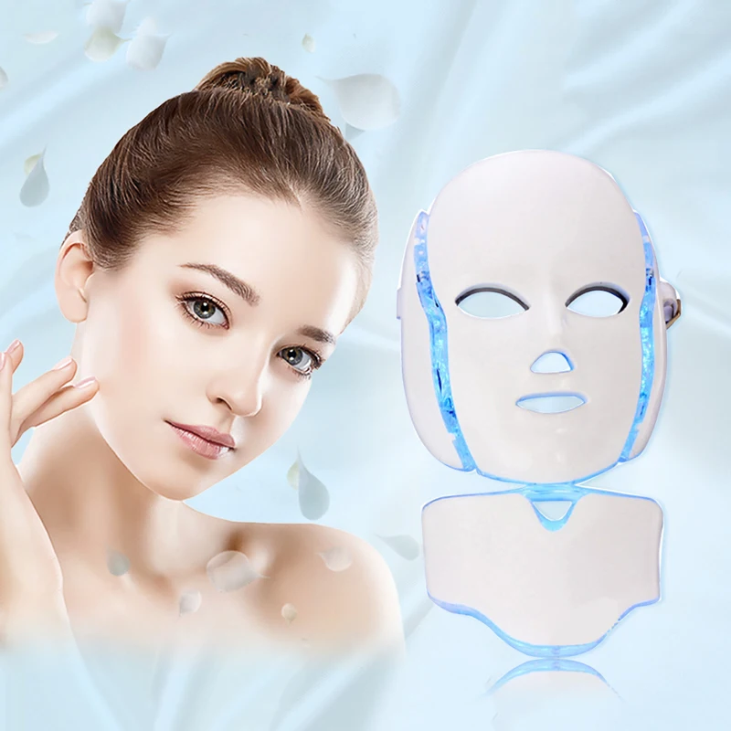 

7 Colors LED Light Face Beauty Machine Photon Light Skin Rejuvenation Therapy Whitening Face Skin Care Mask Beauty Instrument
