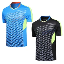 Новая быстросохнущая футболка для бадминтона для женщин/мужчин, теннисные майки, теннисная футболка, одежда для бадминтона