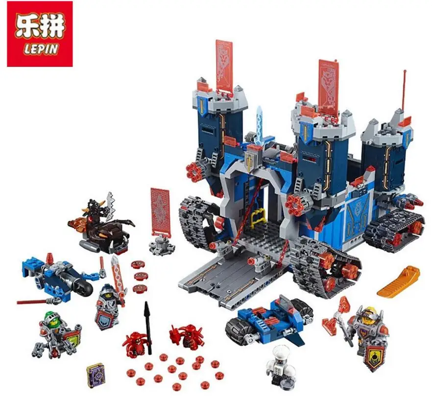

Lepin 14006 1115pcs Nexus Knights Clay Aaron Fox Fortrex Castle Education Building Blocks Bricks Toys Compatible 70317