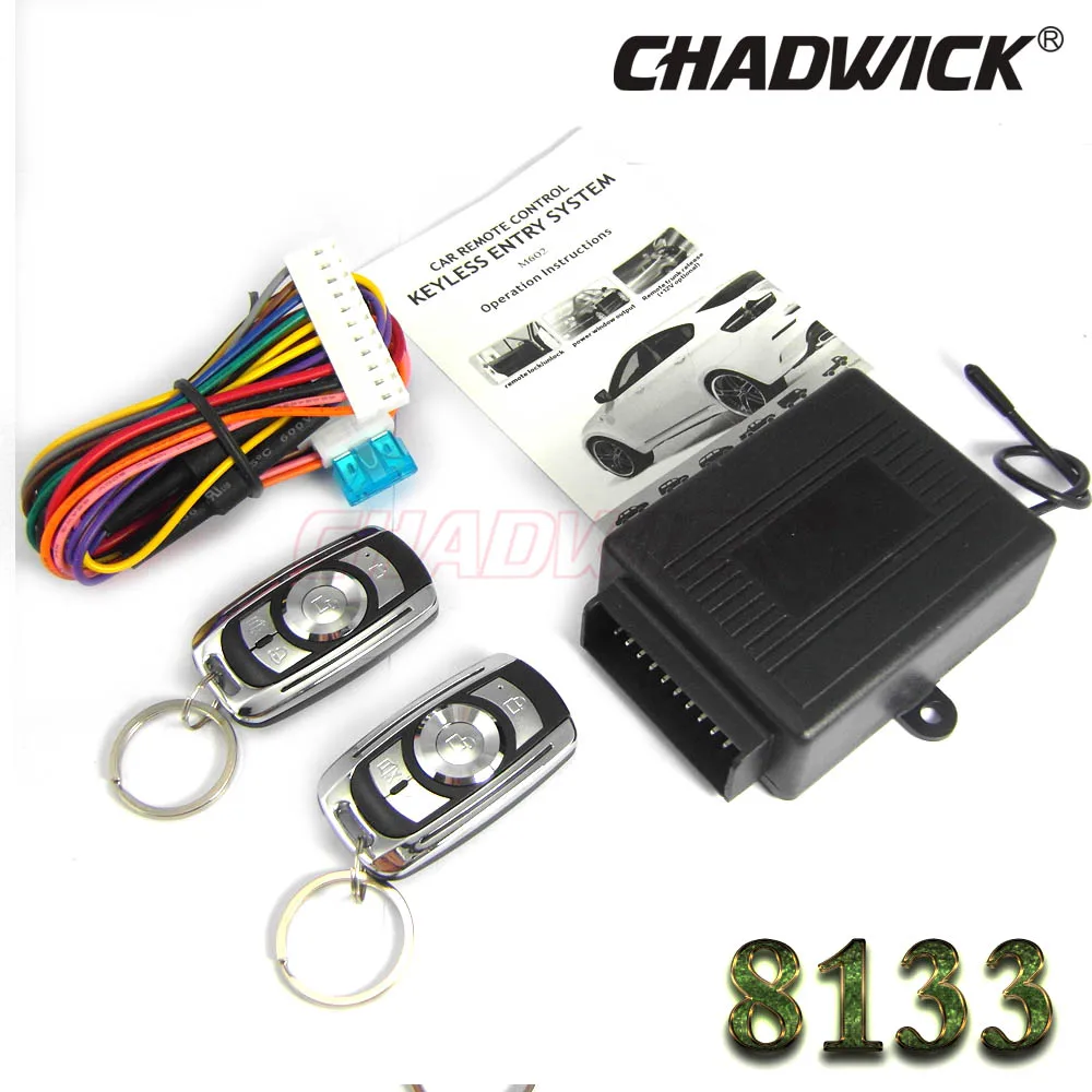 

Auto Remote Central Kit Door Lock Vehicle Keyless Entry System Central Locking with two metal Remote Control CHADWICK 8133 new