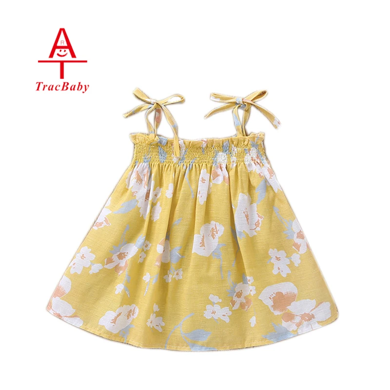 

Wholesale Baby Girls Set Clothes Yellow Floral Vest with Underwear and Hairband Fancy Christmas Gifts