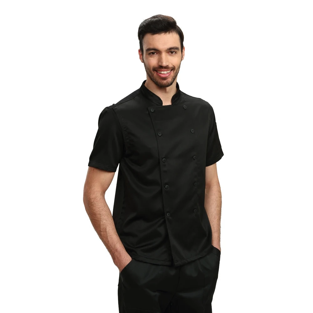 Summer short sleeve restaurant chef clothes with breathable mesh in the