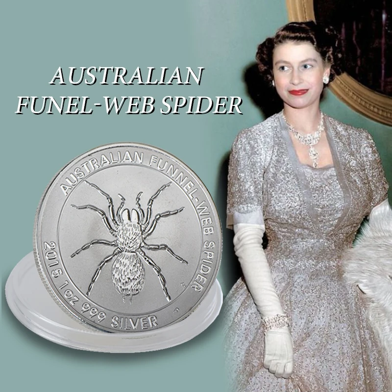 

WR Australian Endangered Wild Life Silver Coin Commemorative Funnel-web Spider Metal Coins Worth Collection