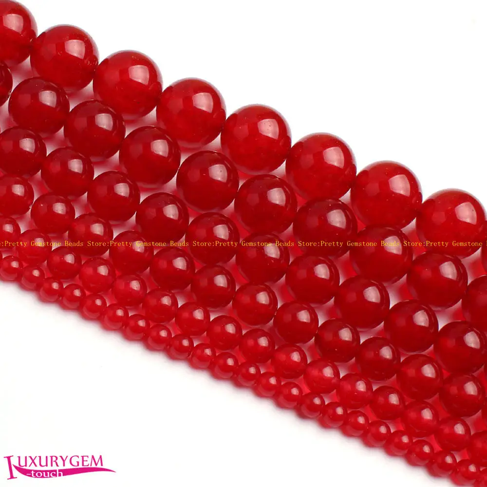 

Free Shipping 4,6,8,10,12,14mm Smooth Natural Red Jades Round Shape Gems Loose Beads Strand 15" Jewelry Making wj391