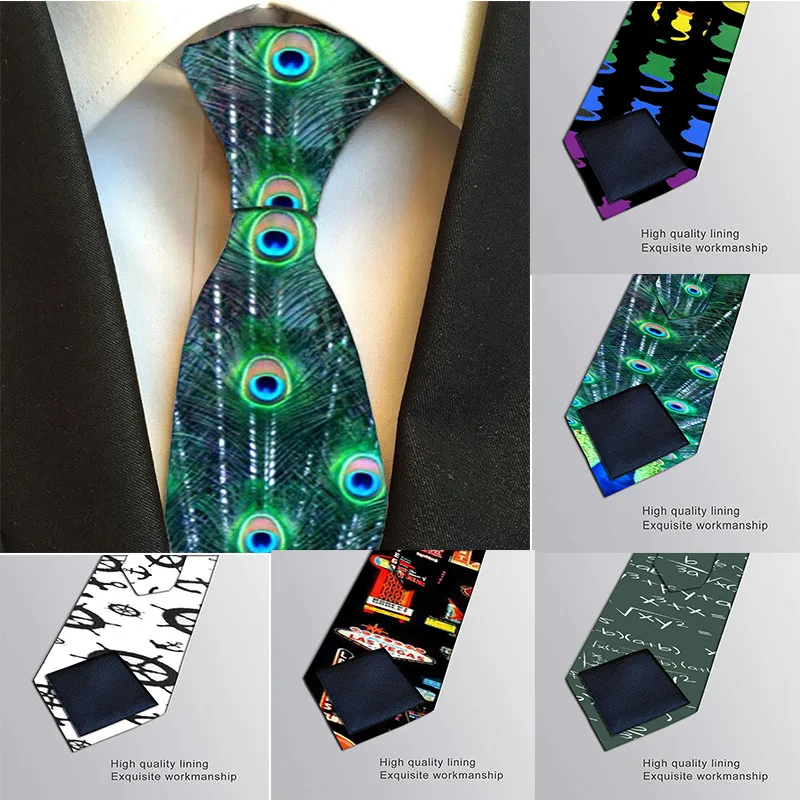 

New 3D Printed Fashion Men's Tie Polyester 8CM Width Butterfly Floral Tie For Men Wedding Accessories Party Necktie H-LD28