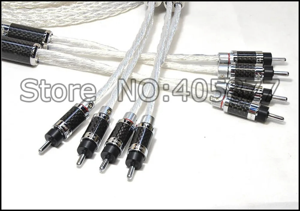 US $189.00 Top Quality Audio 8AG Speaker Cable With Carbon Fiber Banana Plug 25m 8ft