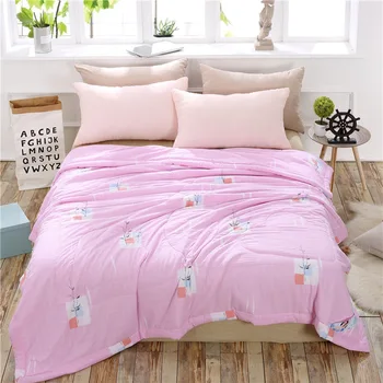 

DeMissir Cartton Bear Children Wash Cotton Summer Cool Quilt Air Conditioner Thin Comforter Bed Blanket Cover