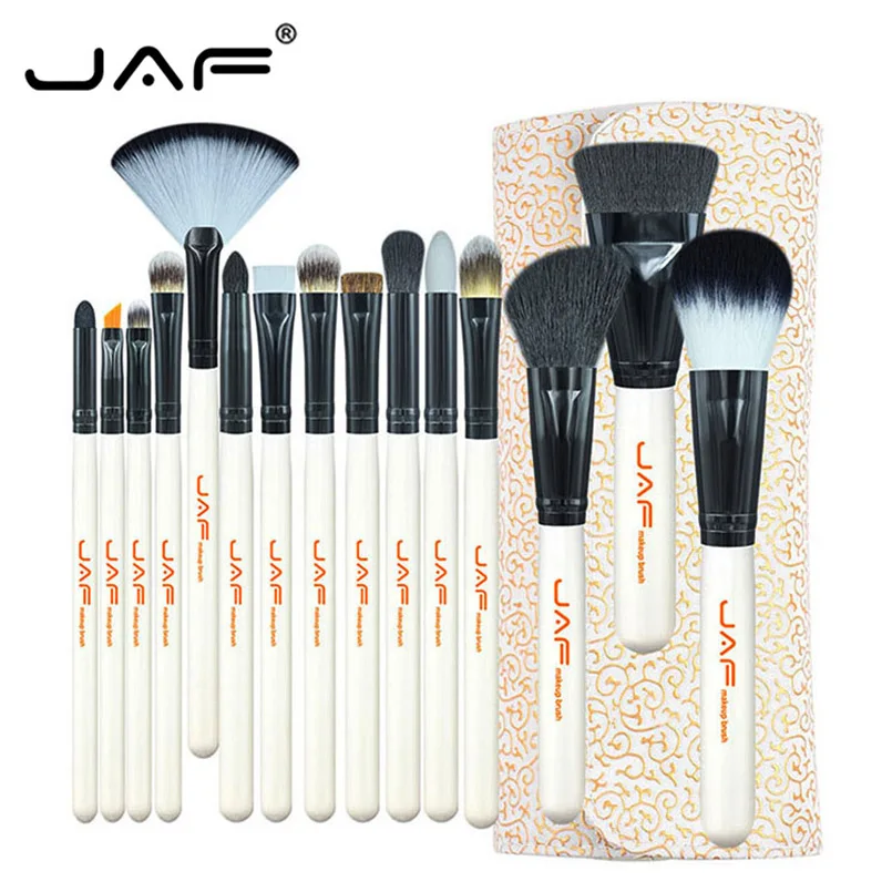 

JAF Beauty Makeup Tool Set 15 Pcs/Set Makeup Brushes Powder Foundation Eyeshadow Brush Synthetic Hair Makeup Brush Cosmetic Kits