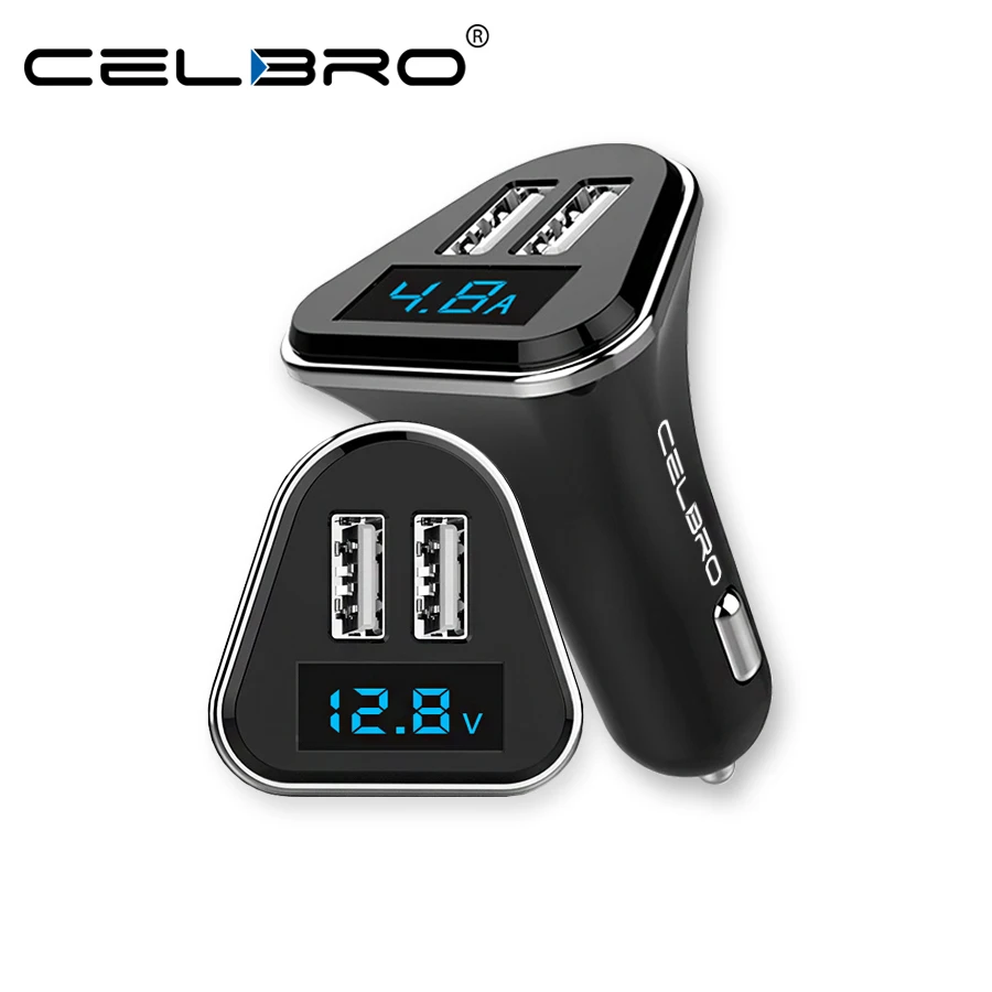 Dual Mini USB Car Phone Charger Adapter 2 Port Fast Charging LED