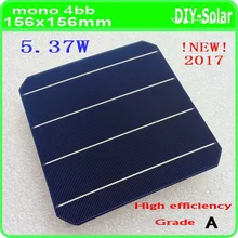 A grade 156mm Mono Monocrystalline solar cell 500pcs 21.6% high efficiency 5.37W/pc monocrystalline solar panel cell 6×6