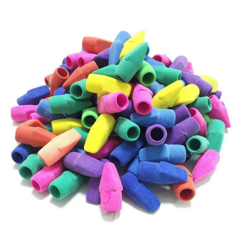 

Pencil Top Eraser Caps Arrowhead Assorted Colors in Bulk Pack of 150