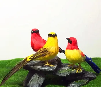 

22cm feathers colouful bird model toy,polyethylene&furs handicraft, garden decoration, home furnishing d457