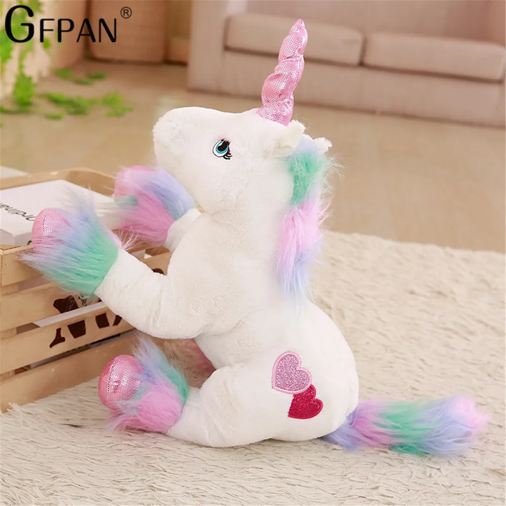 1PC 40cm White Unicorn Plush Toys low Price Stuffed Animal Soft Doll Home Decor Children Photo Props Birthday Gift For Kids