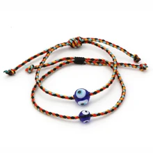 Lucky Blue Турецкий Дурной глаз браслет для женщин и мужчин ручной работы веревка нить пара браслет модные ювелирные изделия подарок EY6201