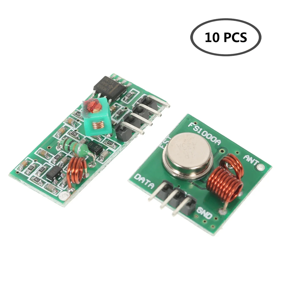 Buy 10PCS 433Mhz RF Transmitter with Receiver Kit