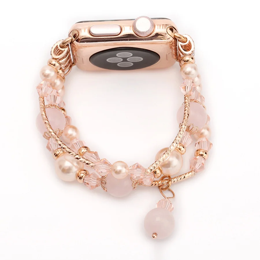 para a Apple Contas de Ágata Cinta para Iver 38mm para Mulheres Relógio Exclusivo Pulseira 42mm