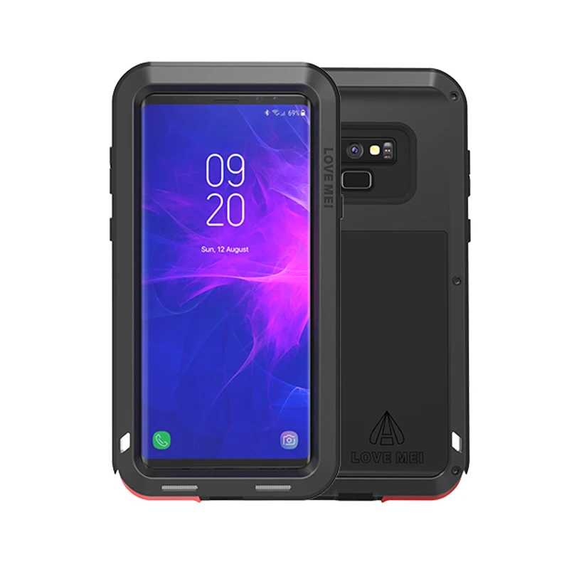

LOVE MEI Armor Case for Samsung Galaxy Note 9 Powerful Shockproof Dropproof Metal Hard Cover for Note9 Samsung Heavy Duty Case