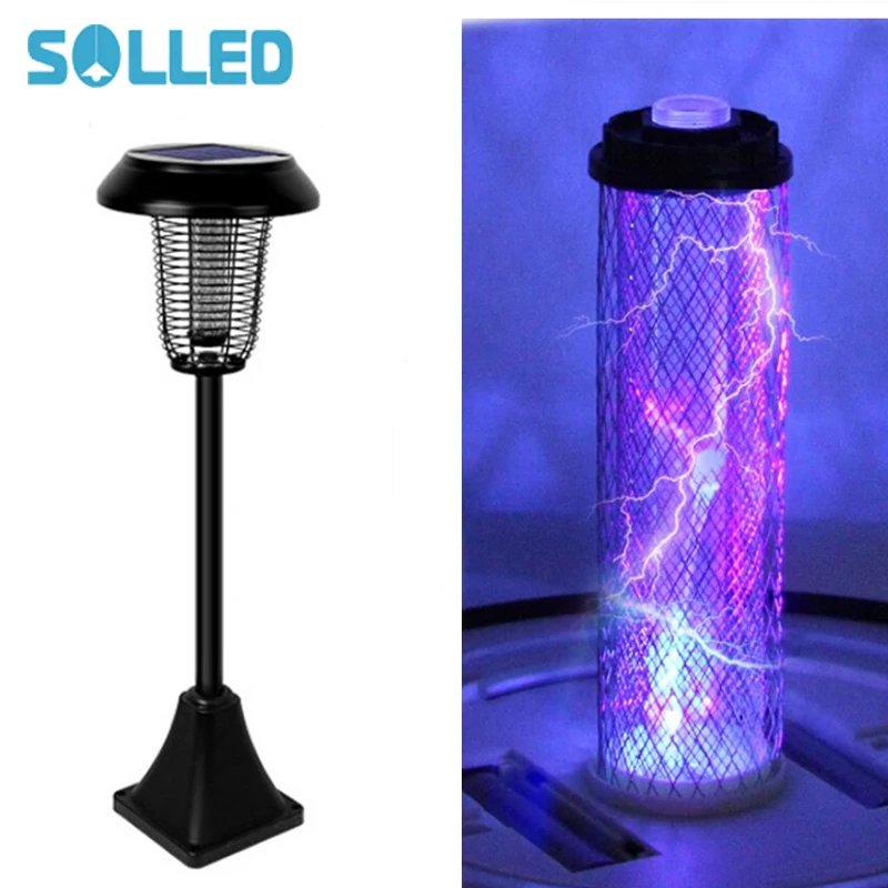 

SOLLED Solar Insect Killer Mosquito Lamp White Light Purple Outdoor Lawn Led Electronic Mosquito Lamp