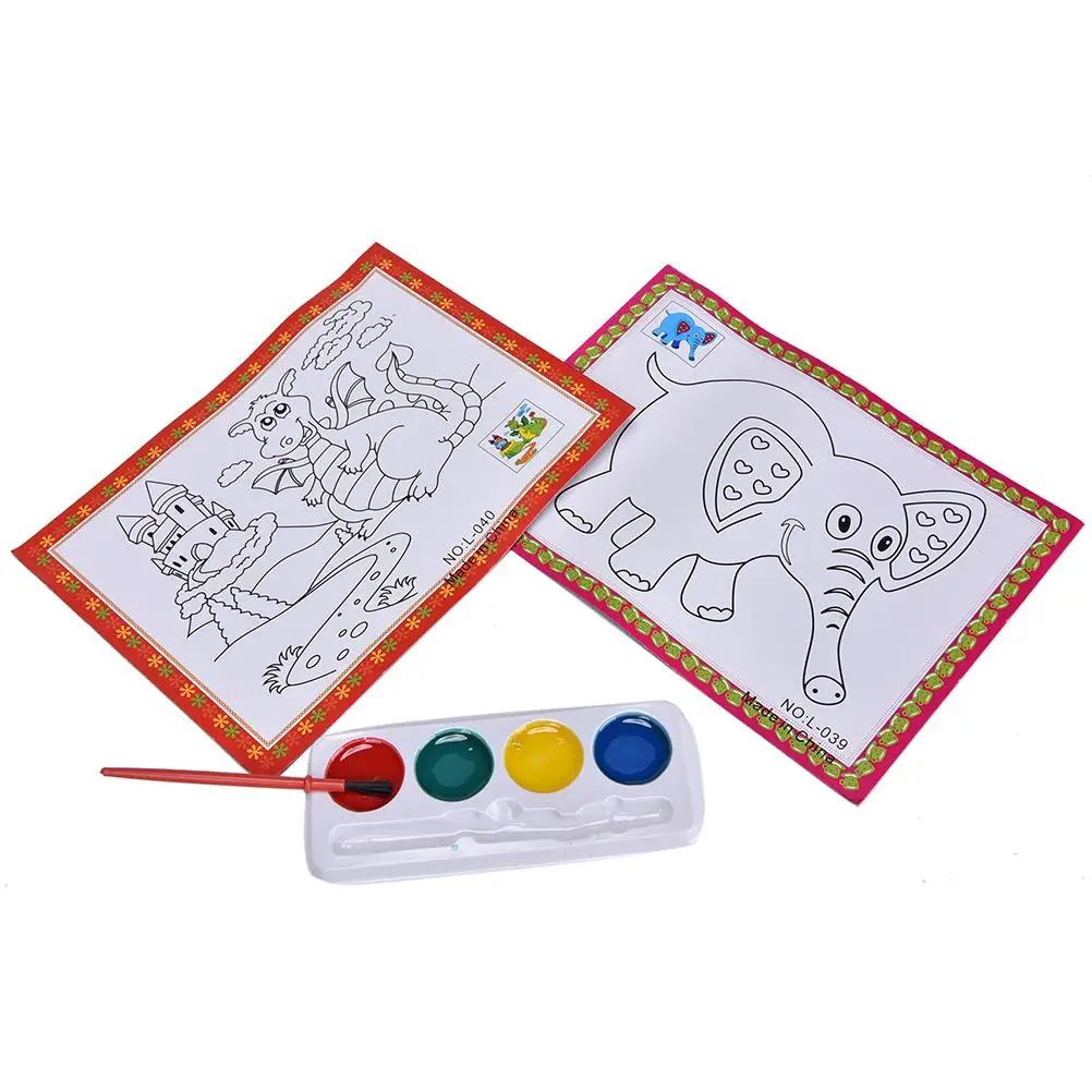 1 шт. 4 цвета DIY Набор акварельных картин дети обучение рисованию игрушка стимулирующая детская игрушка для воображения для детей