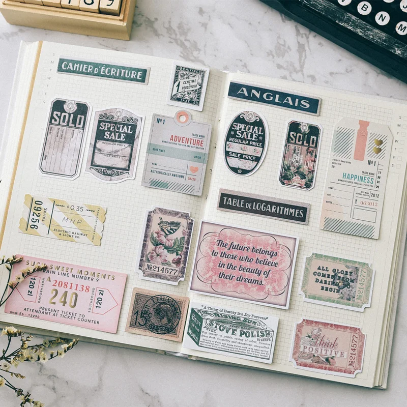 

ZFPARTY 55pc Travel Tickets Paper Die Cuts for Scrapbooking Happy Planner/Card Making/Journaling Project