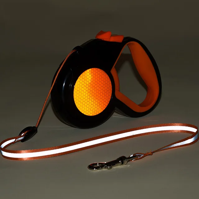 3M/5M Dog Retractable Leashes ABS Plastic Reflective Durable Automatic Retractable Leashes Pet Walking Leads 2 Colors