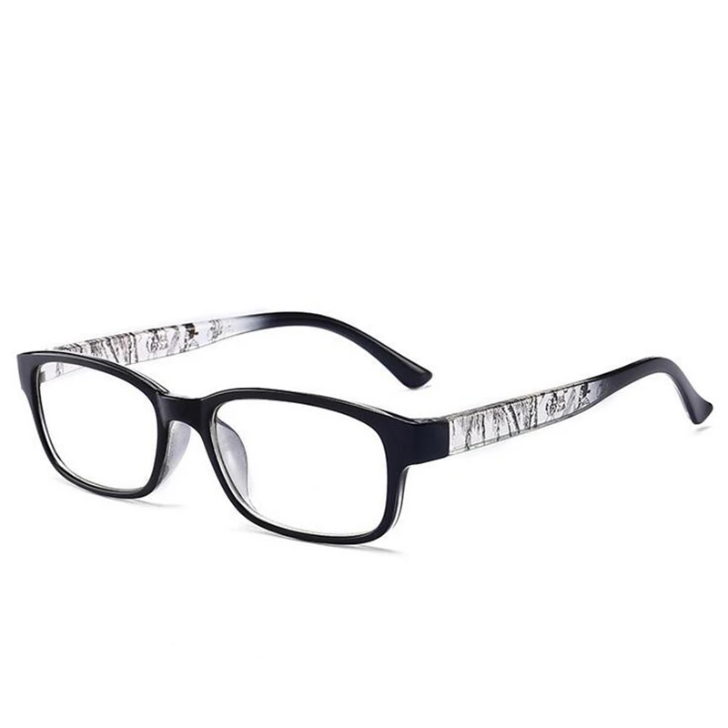 Полимерные линзы, квадратные очки для чтения для пожилых людей, Ультралегкая оправа из поликарбоната, лупа, очки, черная/красная/синяя/фиолетовая оправа+ от 1,0 до+ 4,0 - Цвет оправы: Черный