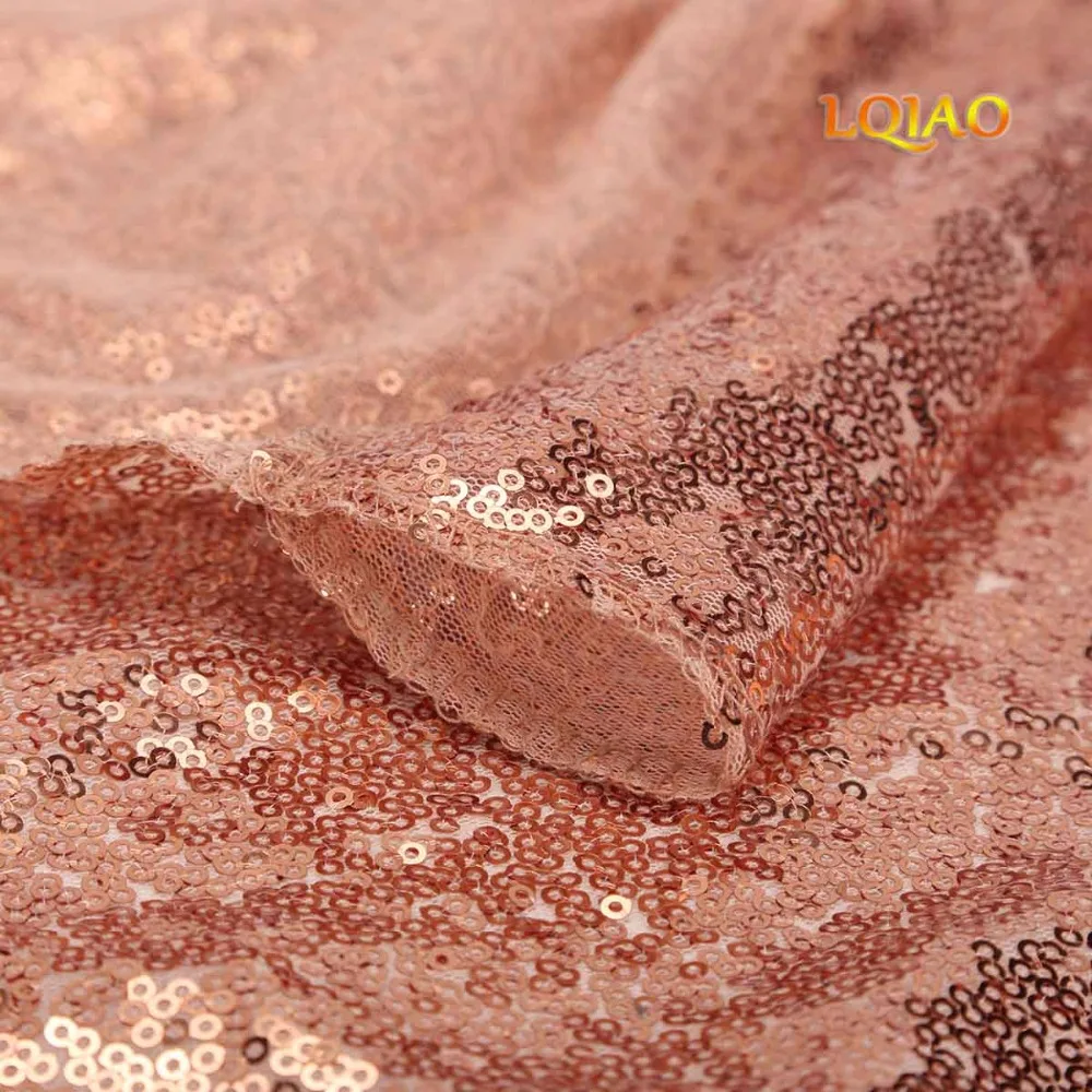 Rose Gold Sequin Curtain Backdrop-006