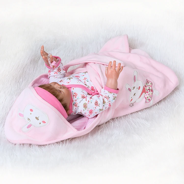 

NPKCOLLECTION Promotion reborn baby doll soft touch full vinyl girl doll sleep doll for children Birthday Gift Christmas gift