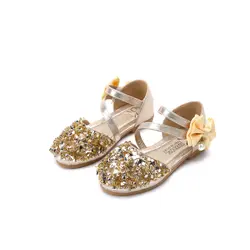 Mudibear/принцессы сандалии для девочек для детей сандалии детская обувь лук узел Блеск Туфли без каблуков летняя одежда для малышей для