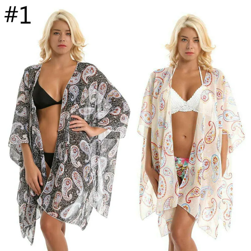 Большой шифон Пляжное платье Большие размеры цветочный Саида de Praia Vestidos Mujer 2019