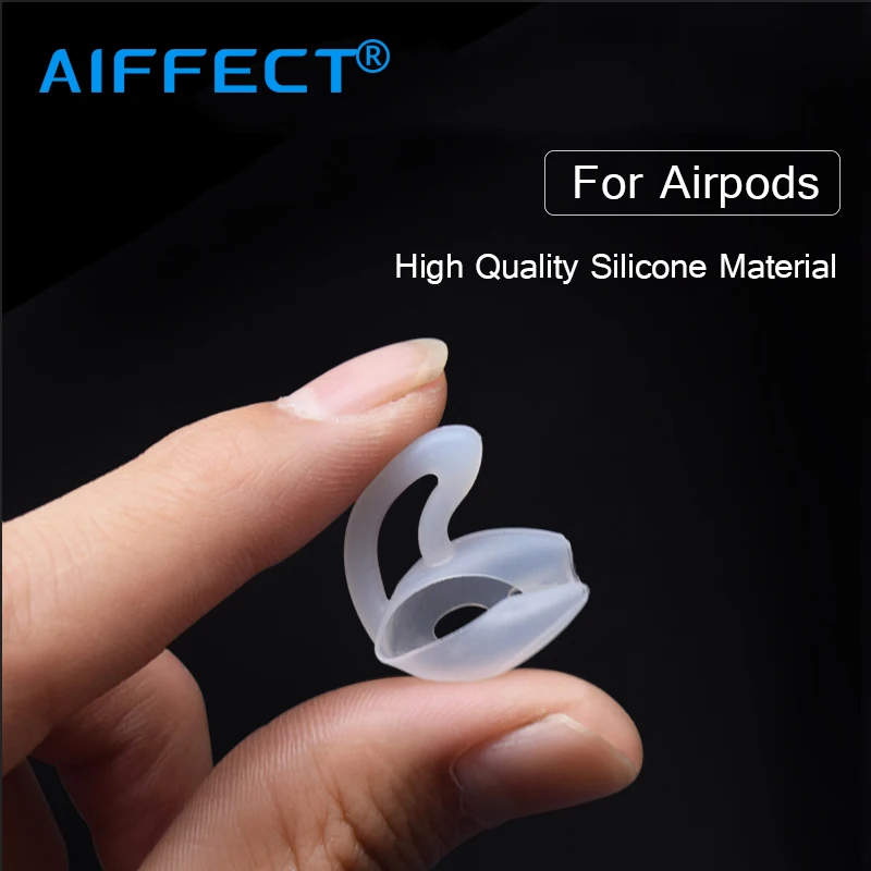 

AIFFECT AirPods Silicone Cover Case Antislip Ear Cover Hook Bluetooth Earphone Earbuds Tips For iPhone Headphone Protect Case.
