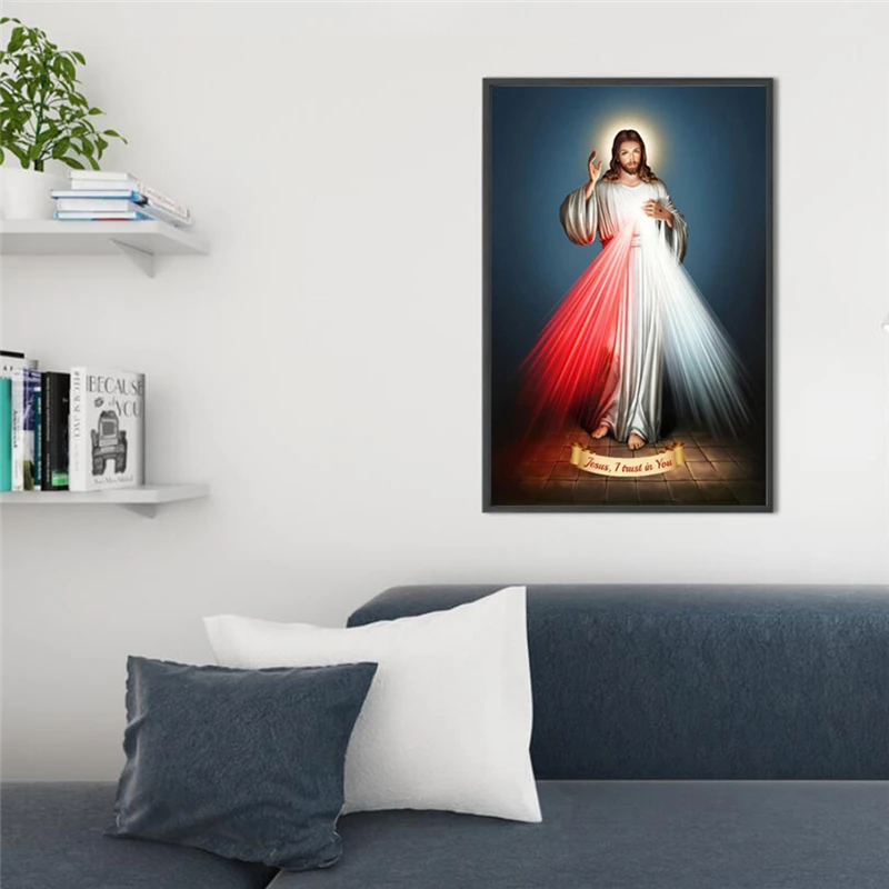 

Religious style hd Christian Jesus background painting wallpaper decorative painting