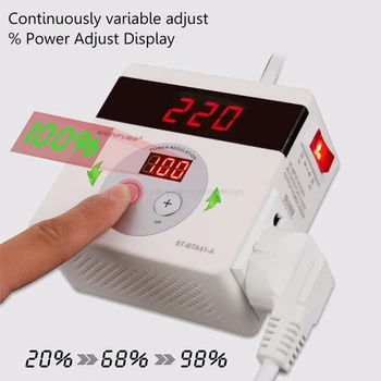 

4000W SCR Electronic Voltage Regulator LED Digital AC 220V Temperature Speed Adjust Controller Dimming Dimmer Thermostat Mr15 19