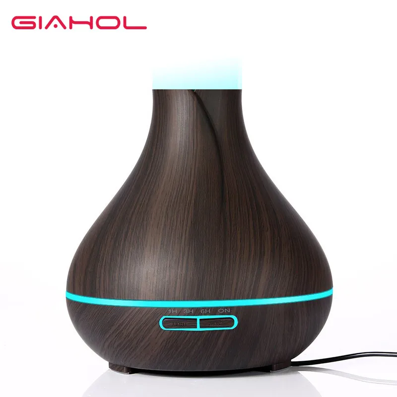 

GIAHOL 400ml Wood Aromatherapy Air Aroma Diffuser Air Humidifier Essential Oil Aromatherapy Cool Mist Humidifier For Home Car