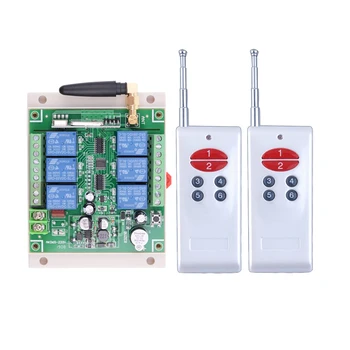 

DC 12V-36V 6 CH RF Wireless Remote Control Switch System 12V 6CH 10A Relay Receiver +6 Button Transmitter