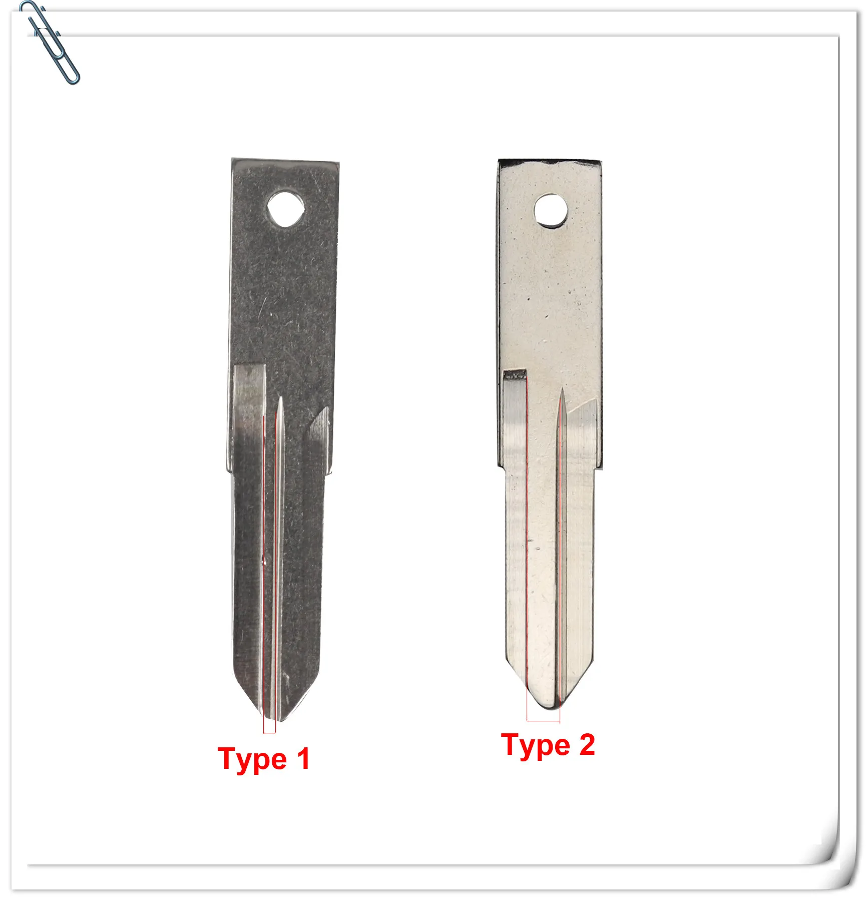 Keyforkess 20 pz/lotto VAC102 Remote Uncut Stelo della chiave Per La Renault Peugeot Chiave In Bianco -