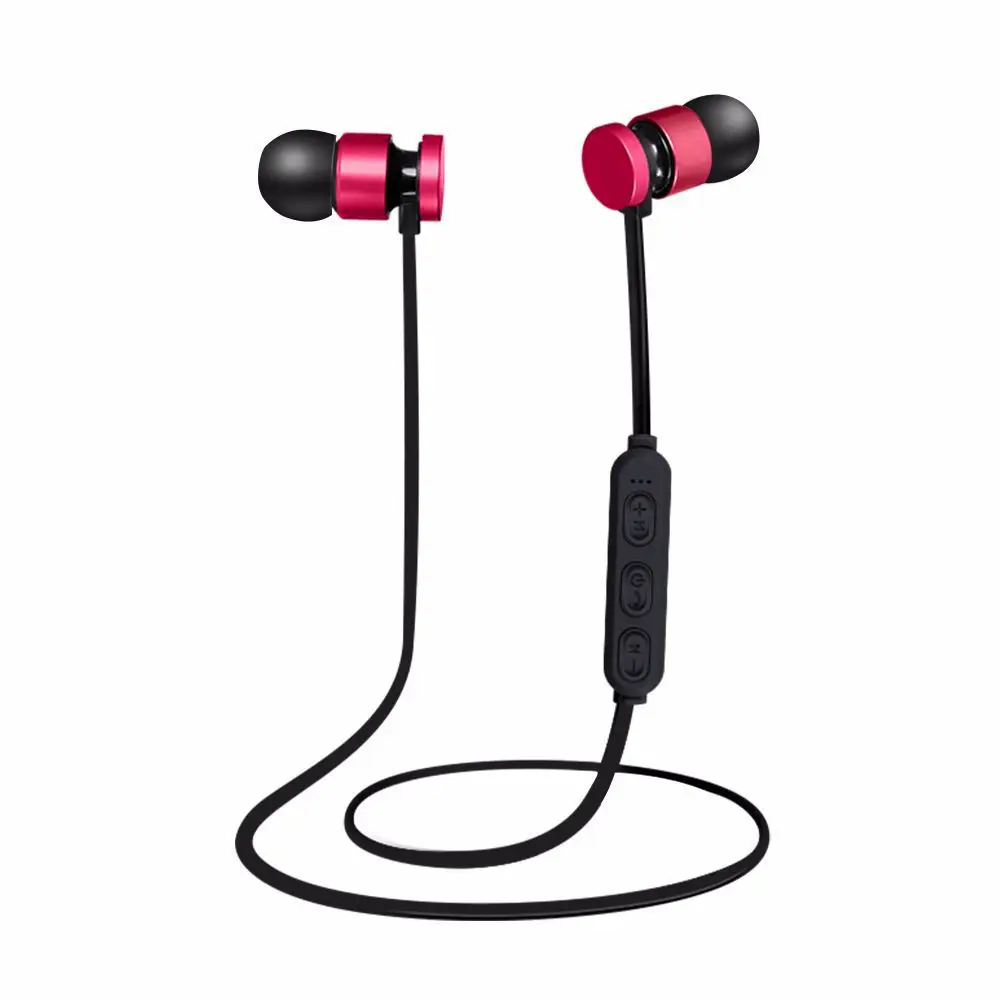 

2019 Sports Bluetooth Headset Neck Lavalier Type New Running Metal Magnetic Heavy Bass Card Plug-in Stereo Headphones