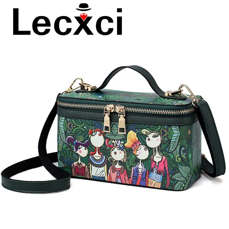 

Lecxci Fashion 3D printing retro ladies handbag shoulder bag diagonal bag famous designer forest series packet