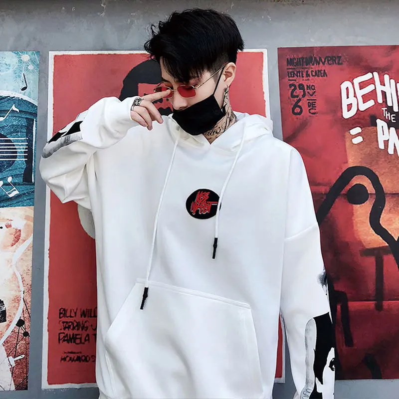 

Fashion Casual Men's Hoodie Spring And Autumn New M-3XL Hip Hop Printing Loose Pullover Four-color Personality Youth Popular