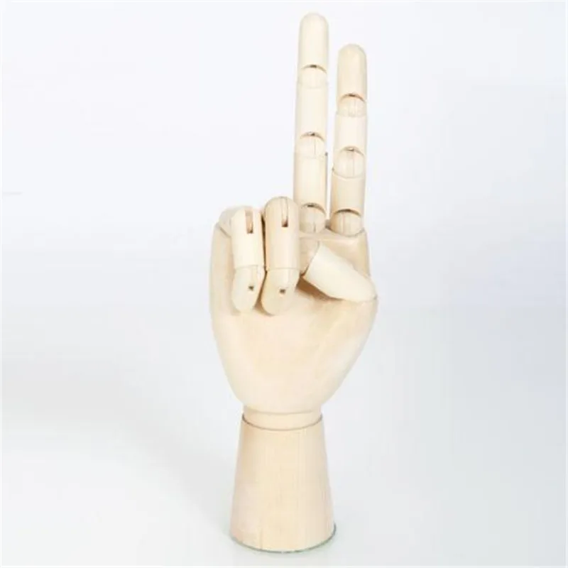12 дюймов сочлененной рук деревянный гибкий манекен правой манекен в виде рук ногтей Поддельные искусства манекена модель украшения Manequim Мадера
