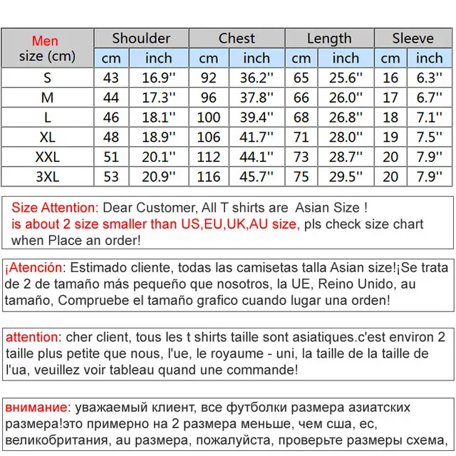 Eu T Shirt Size Chart