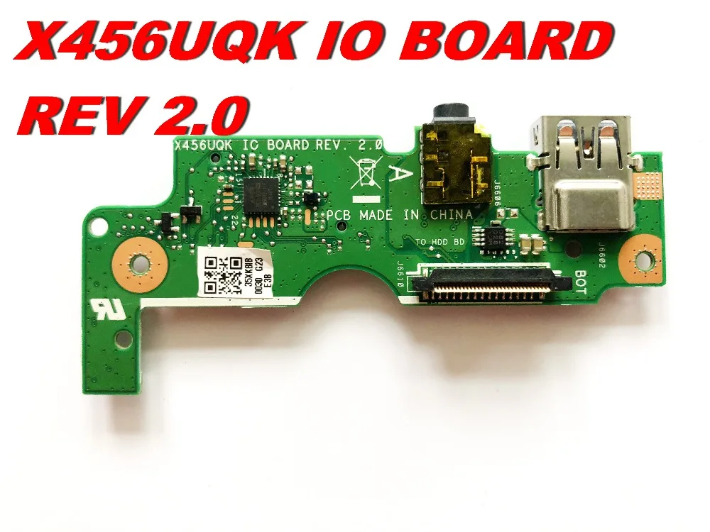 

Original For ASUS X456UQK USB AUDIO SD CARD BOARD X456UQK IO BOARD REV 2.0 Tested good free shipping