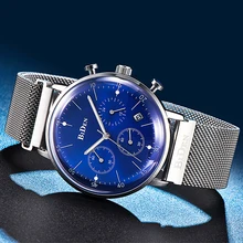 Biden мужские часы лучший бренд Роскошные Кварцевые часы мужские спортивные деловые модные повседневные светящиеся водонепроницаемые часы Relogio Masculino