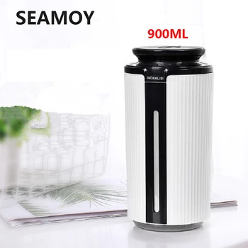 

Seamoy Top Fill Humidifier 900ml Ultrasonic Cool Mist Humidifier with LED light Auto Shut-Off Quiet for Bedroom Home Office Baby