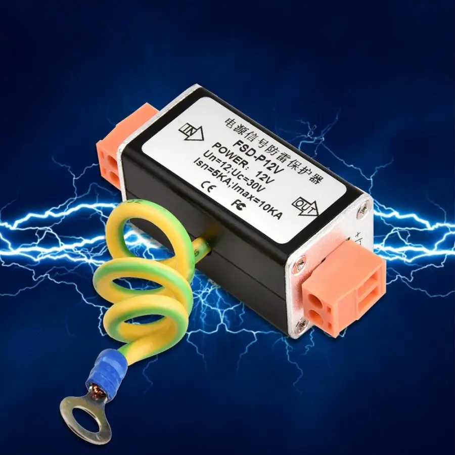 12 В мощность одного канала Защита от перенапряжения Thunder Lighting Arrester защитное