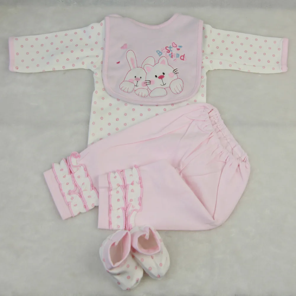 Silicone Reborn Baby Girl Dolls Clothes Wear Fit For 55 cm 57 cm Baby